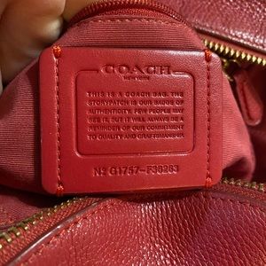 Coach Mini Leather Oxblood Backpack with matching Red Wallet